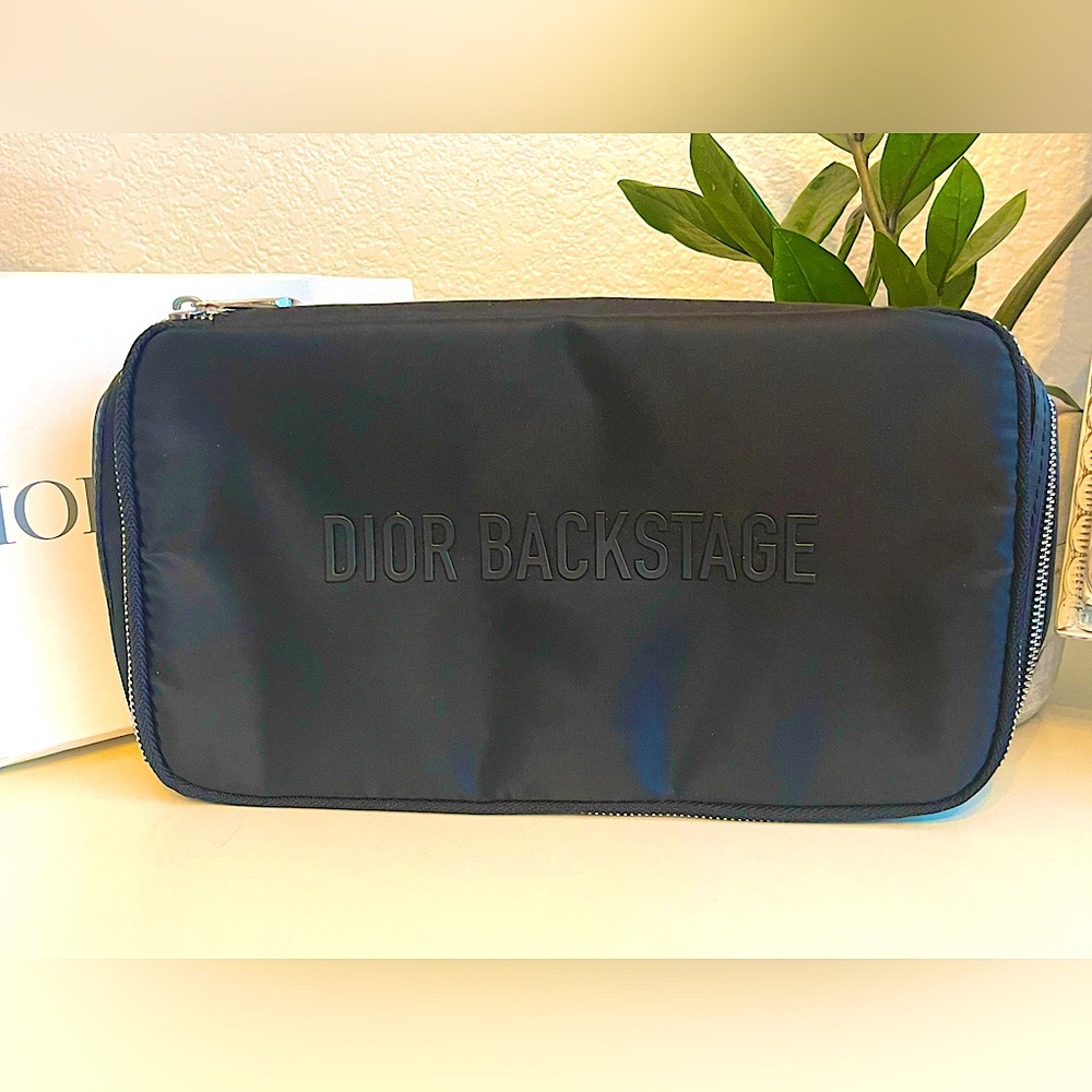 DIOR Backstage Black Nylon Cosmetic Bag